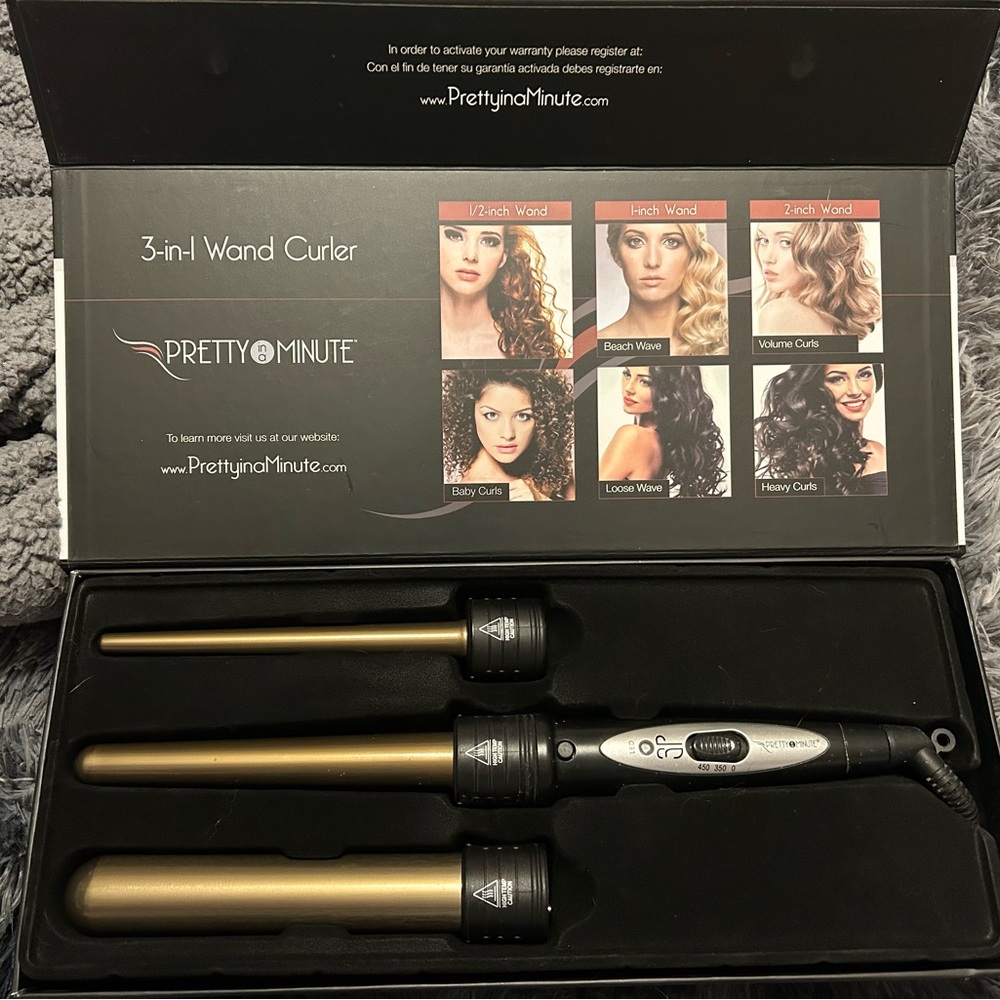 Gold and Black Professional Hair Styling Wand